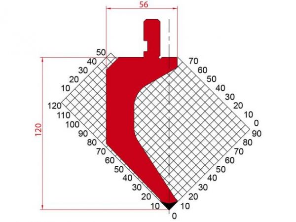Dao chấn 88º 1061. H=120, R=0,8, Max T/m=50