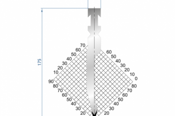 Dao chấn 30º 1230. H=175, R=1 Max T/m=80