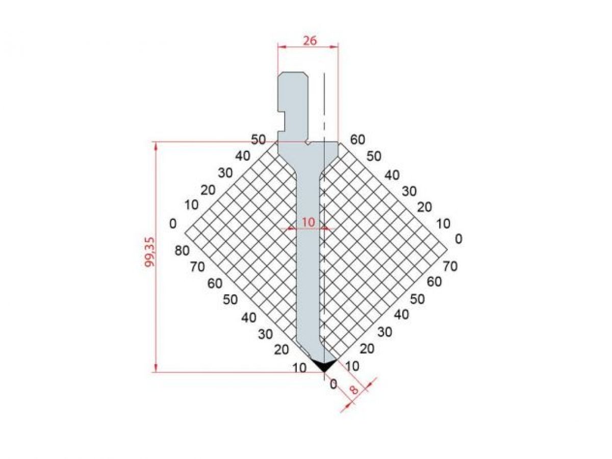 Dao chấn 88º 1262. H=99,35, R=0,25, Max T/m=50