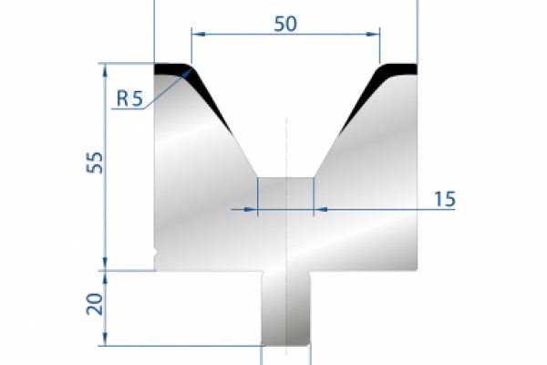Cối chấn 1V 50 α=60º H55 Max. T/m=100