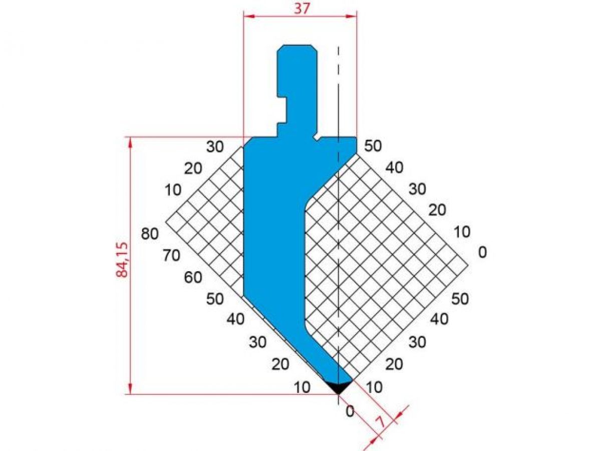 Dao chấn 90º 1019. H=84,15, R=0.6, Max T/m=20