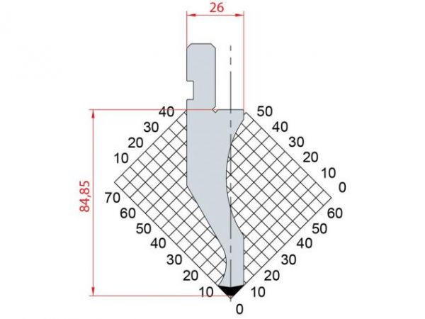 Dao chấn 88º 1023. H=84,85, R=3, Max T/m=100