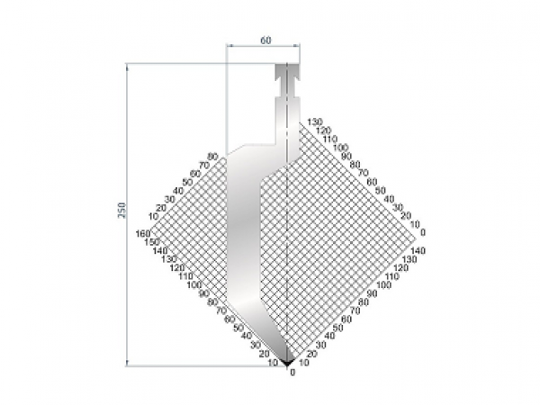 Dao chấn 86º 1298, H=250, R=1.5 Max T/m=60