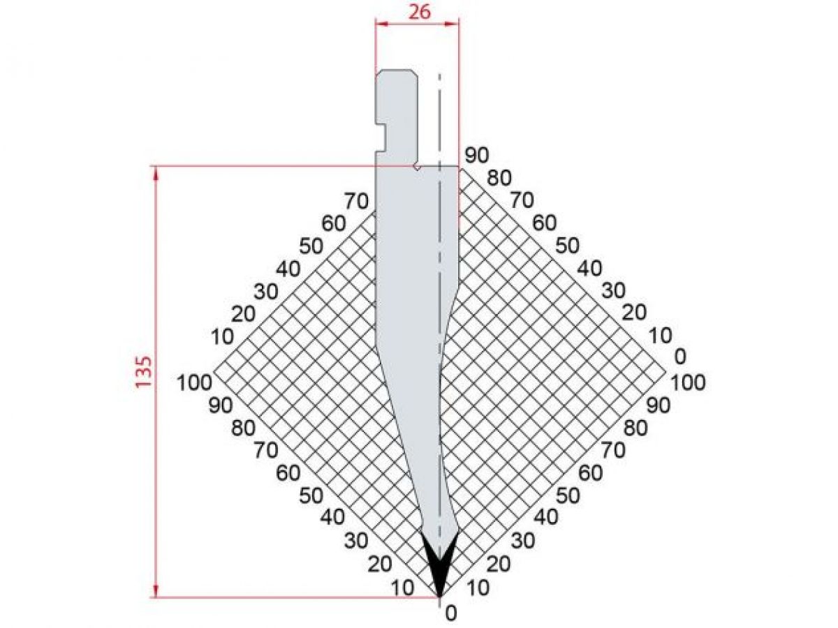 Dao chấn 30º 1052. H=135, R=0.5 Max T/m=50