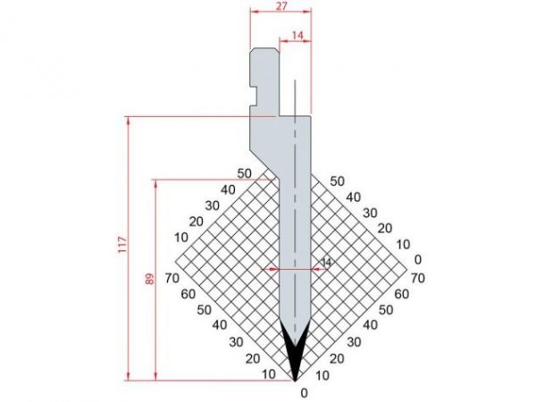 Dao chấn 26º 1033. H=117, R=1 Max T/m=100
