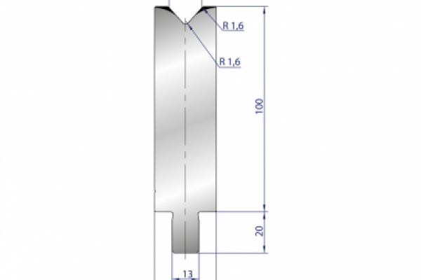 Cối chấn 1V 16 α=84º H100 Max. T/m=100, 42CrMo4