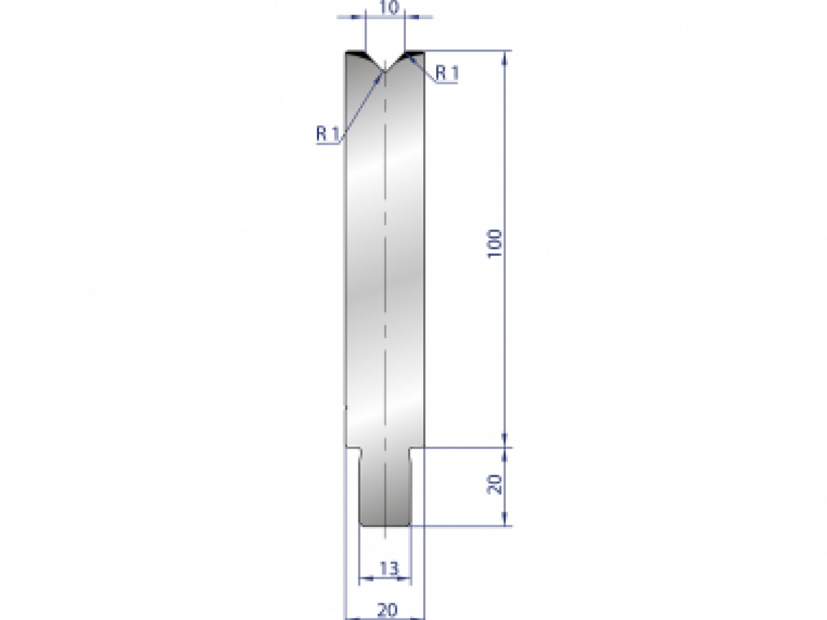 Cối chấn 1V 10 α=86º H100 Max. T/m=100