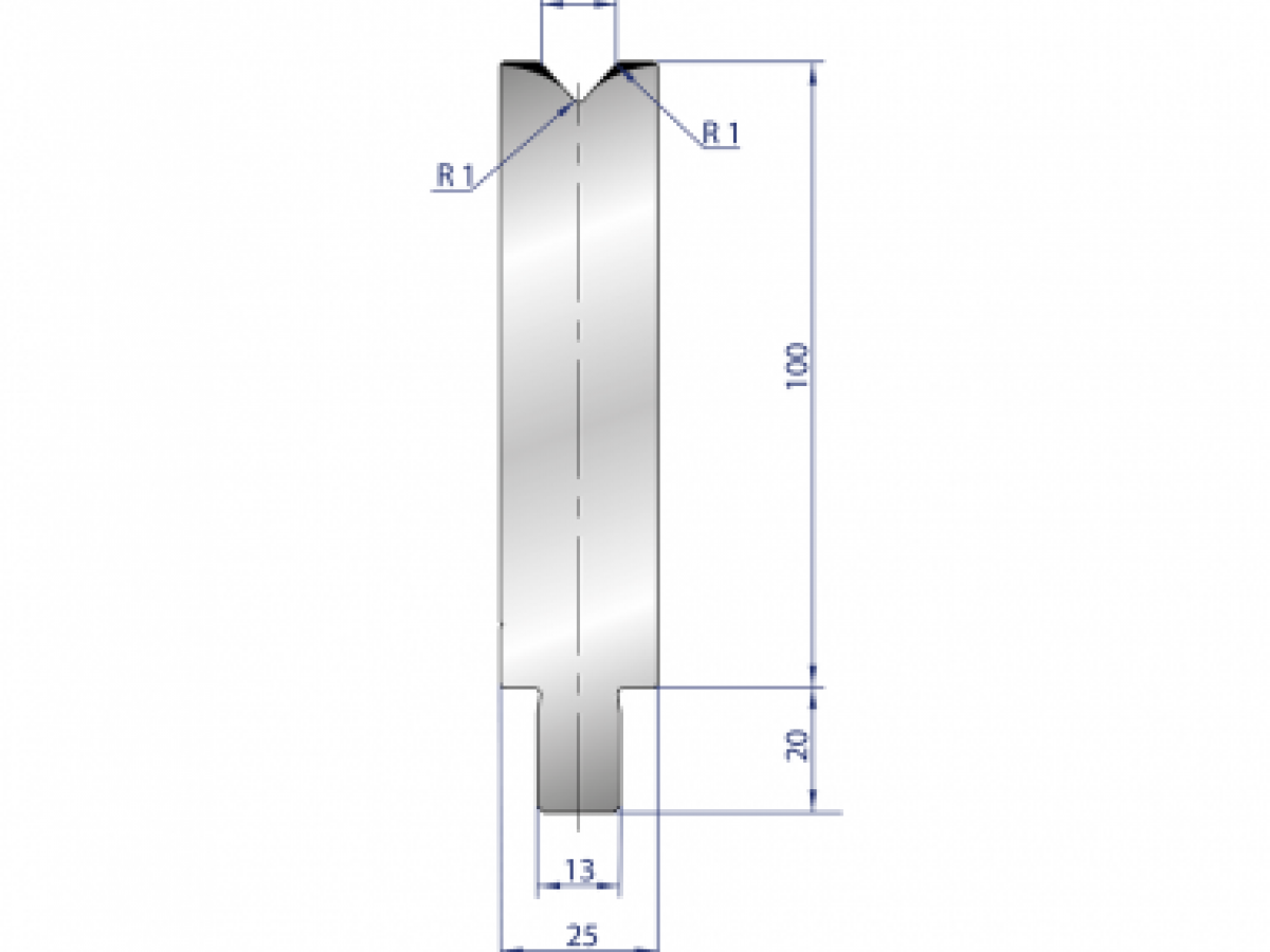 Cối chấn 1V 12 α=84º H100 Max. T/m=100, 42CrMo4