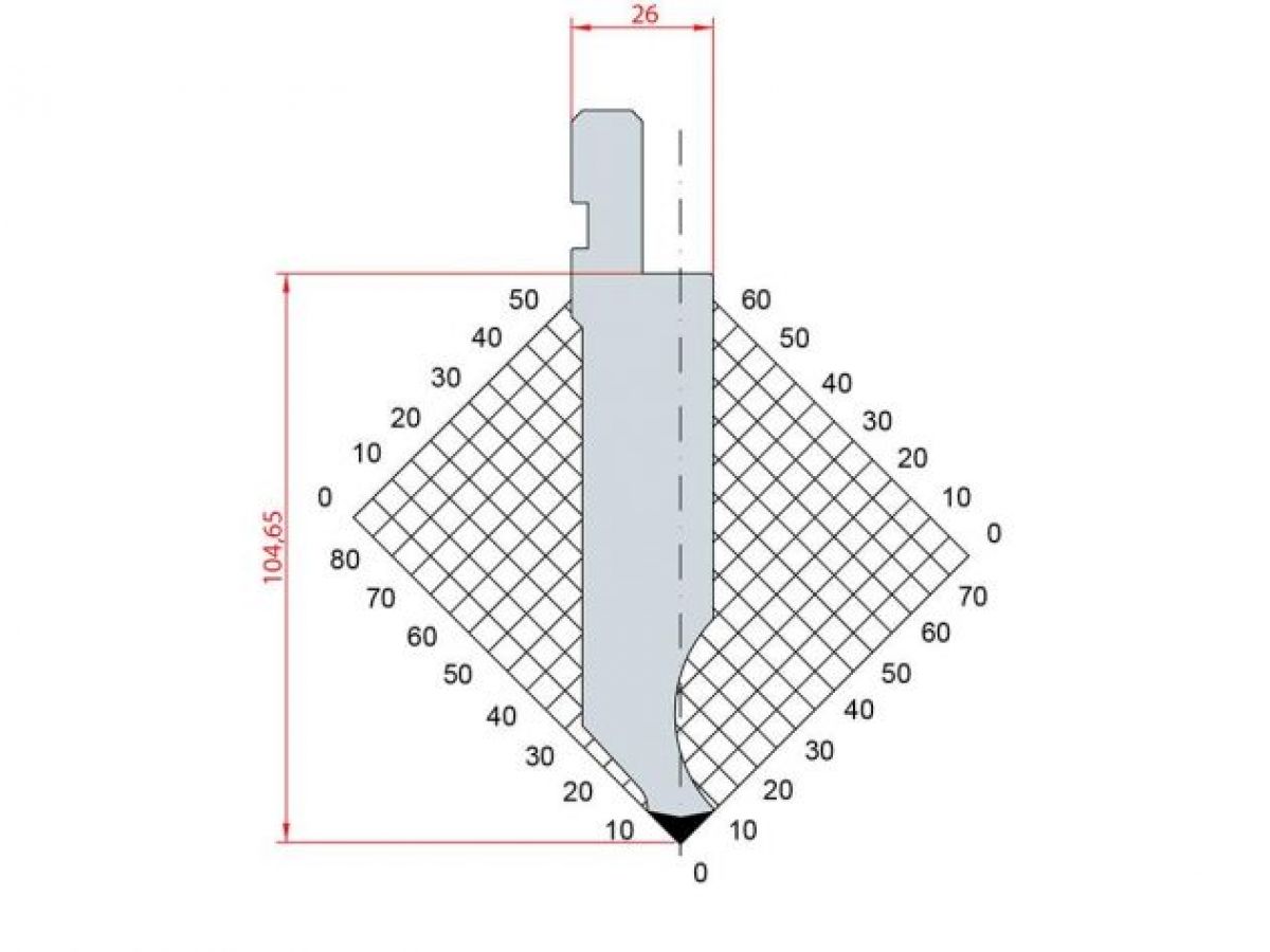 Dao chấn 88º 1063. H=104,65, R=0,8, Max T/m=100