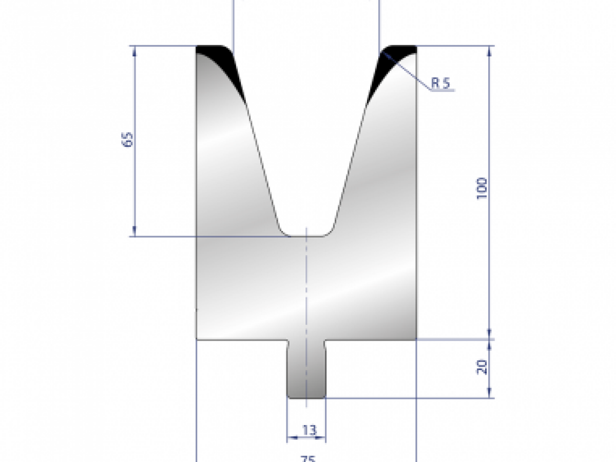 Cối chấn 1V 100 α=30º H100 Max. T/m=50, 42CrMo4