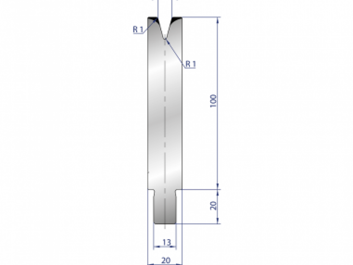 Cối chấn 1V 8 α=30º H100 Max. T/m=45, 42CrMo4