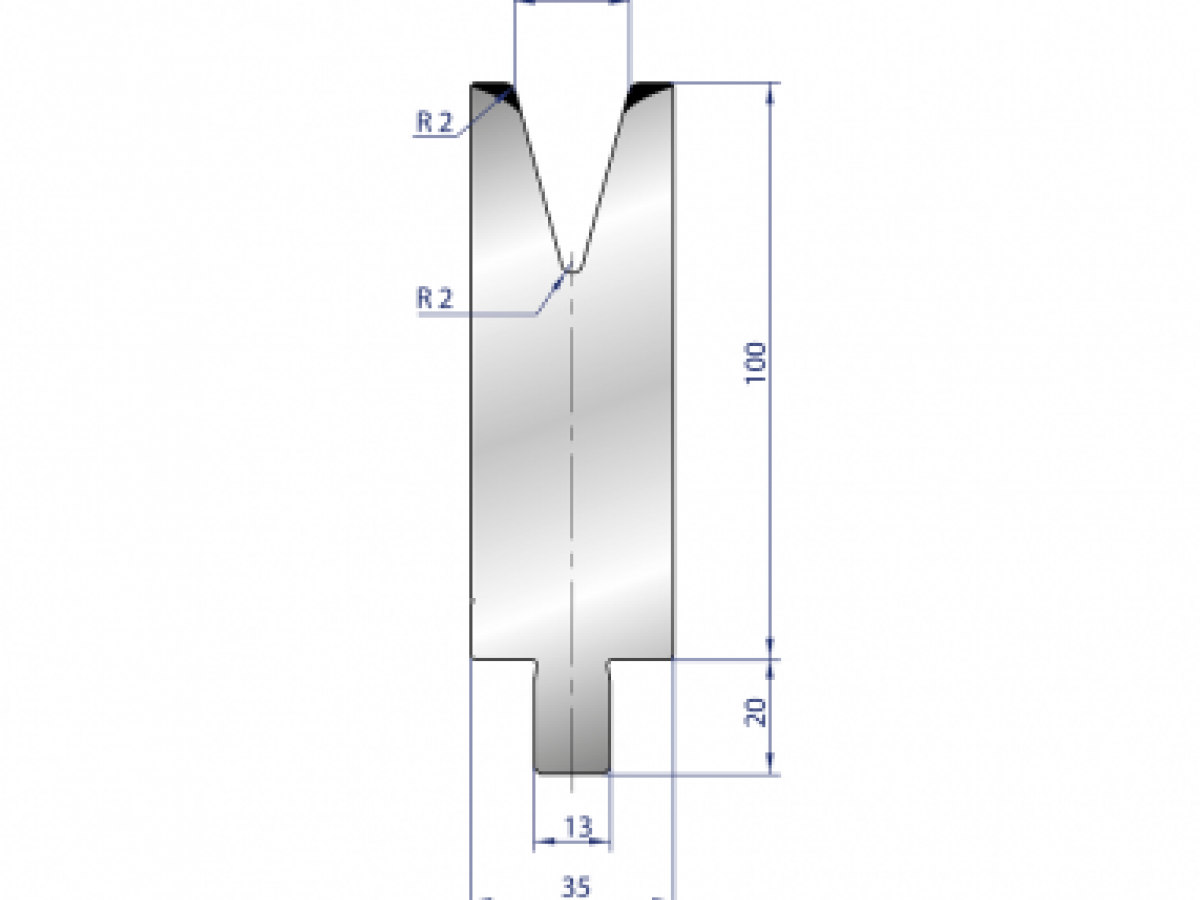 Cối chấn 1V 20 α=30º H100 Max. T/m=50, 42CrMo4