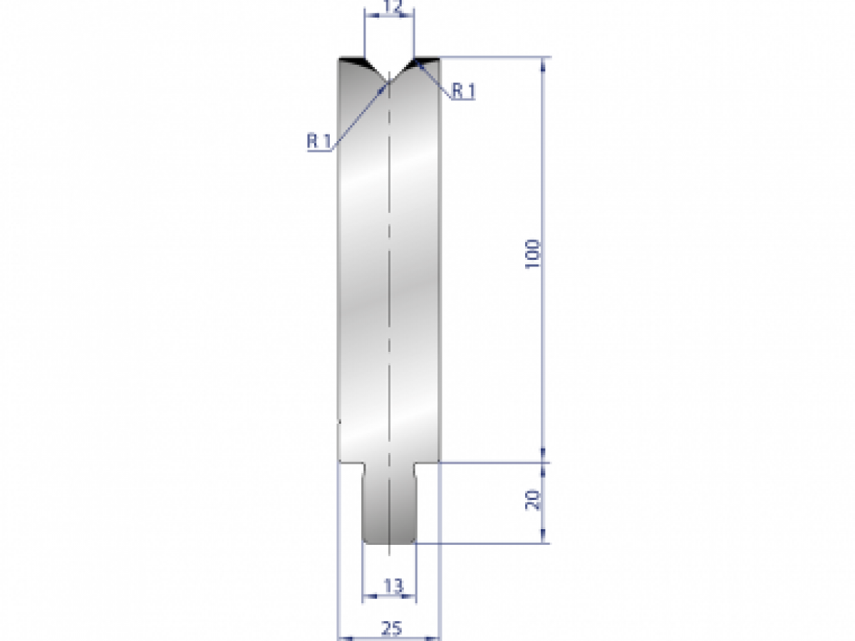 Cối chấn 1V 12 α=86º H100 Max. T/m=100