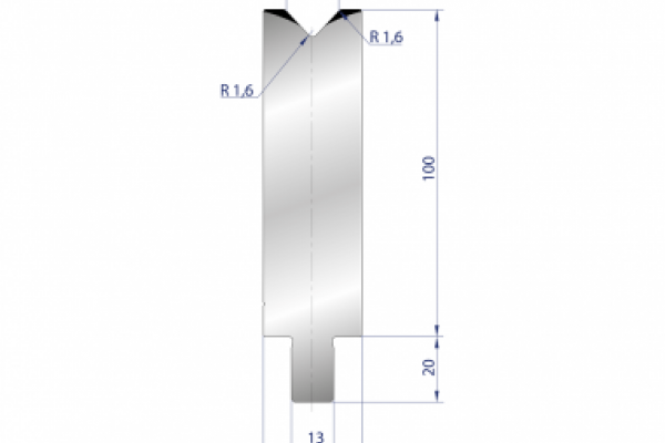 Cối chấn 1V 16 α=86º H100 Max. T/m=100