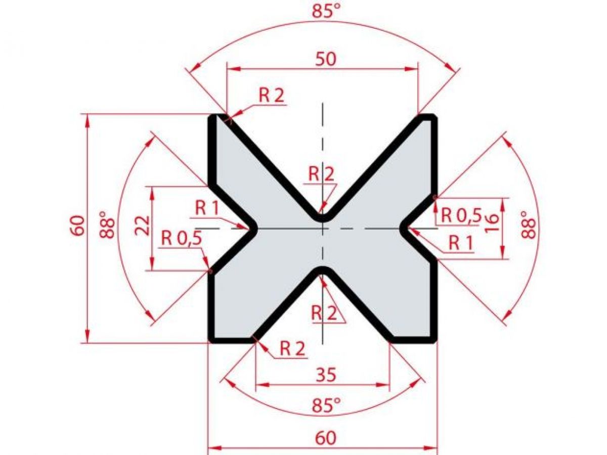 Cối chấn 4V 16/22/35/50 α=85-88º H60 Max. T/m=80