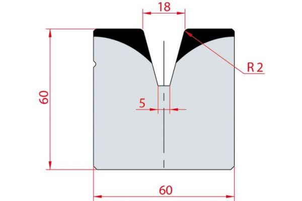 Cối chấn 1V 18 α=30º H60 Max. T/m=100