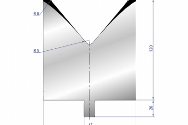 Cối chấn 1V 90 α=80º H100 Max. T/m=150, 42CrMo4