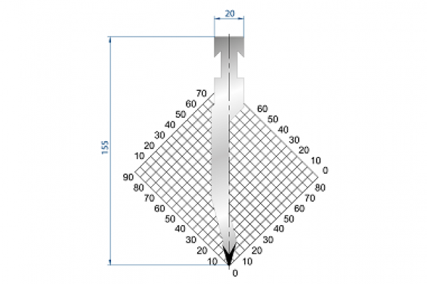 Dao chấn 30º 1221, H=155, R=1 Max T/m=80