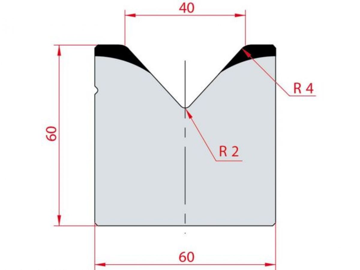 Cối chấn 1V 40 α=85º H60 Max. T/m=100