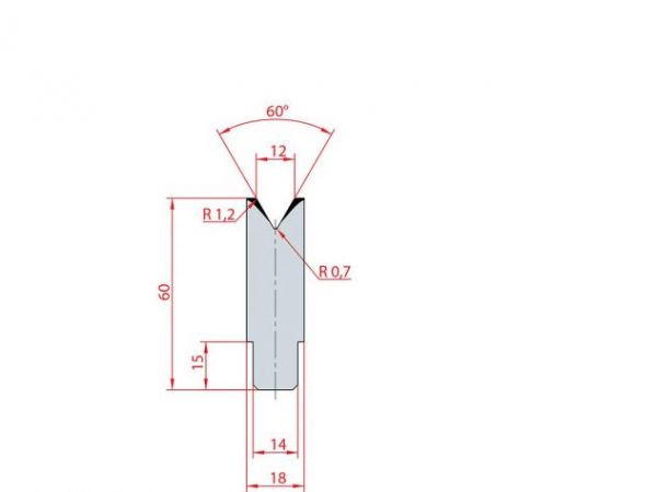 Cối chấn 1V 12 α=60º H60 Max. T/m=100