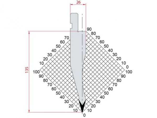 Dao chấn 30º 1052. H=135, R=0.5 Max T/m=50