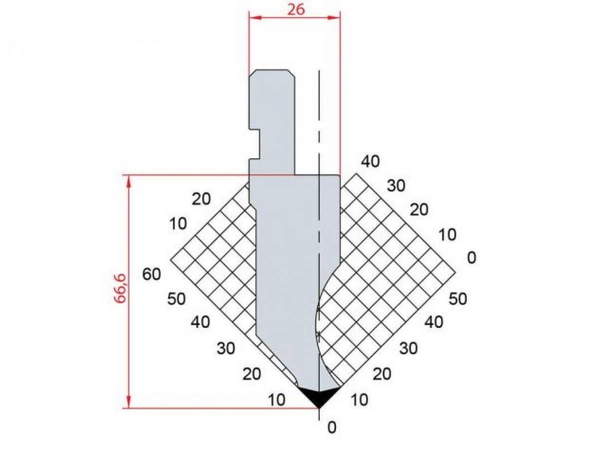 Dao chấn 88º 1065. H=66,6, R=0,25, Max T/m=100