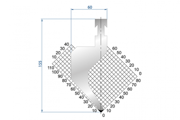 Dao chấn 85º 1216, H=150, R=1.5 Max T/m=50