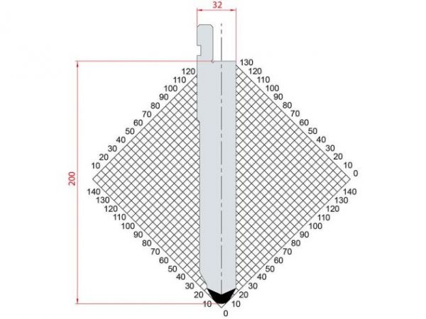 Dao chấn 60º 1293. H=200, R= 8 Max T/m=150